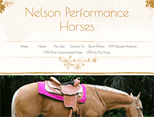 Tablet Screenshot of nelsonperformancehorses.com